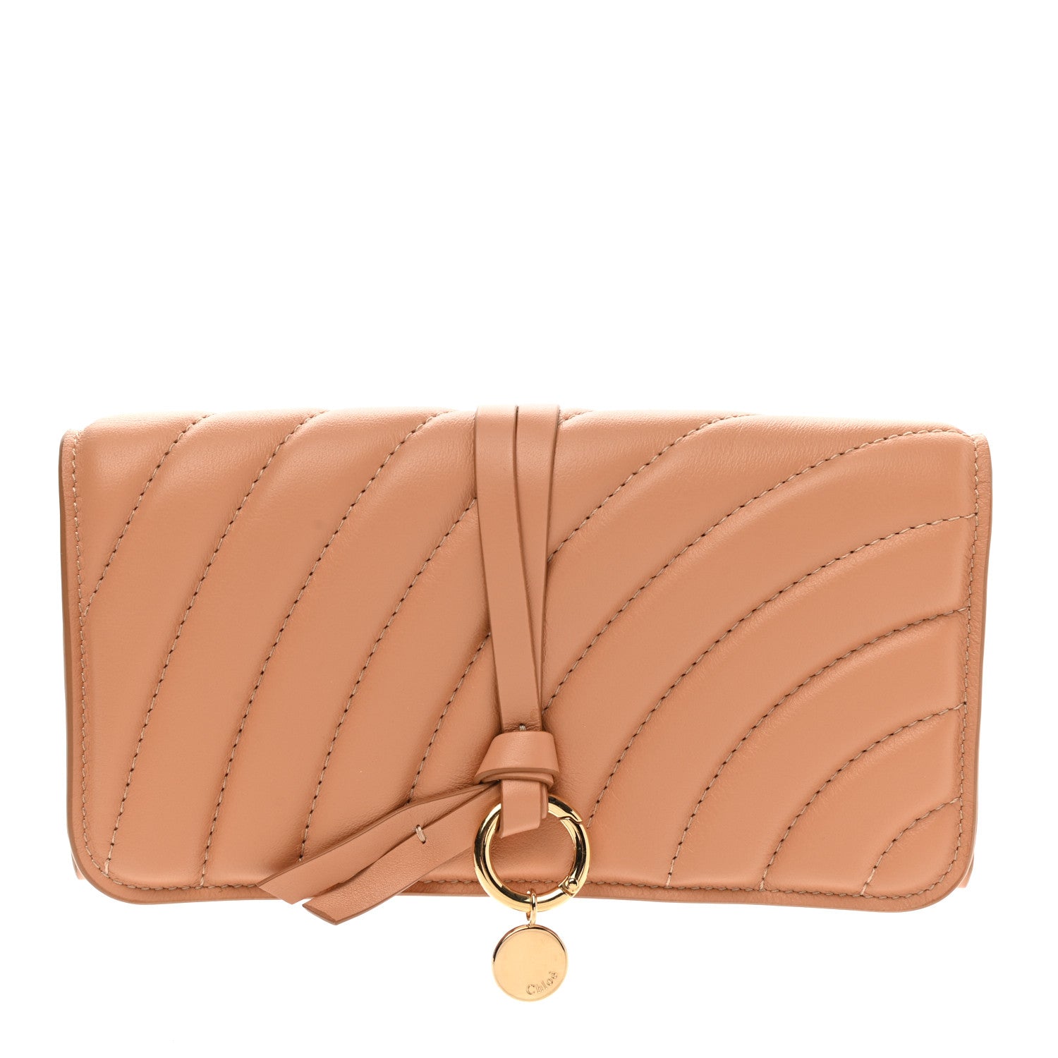 Chloe Calfskin Quilted Alphabet Long Wallet Blushy Pink 1 of 6