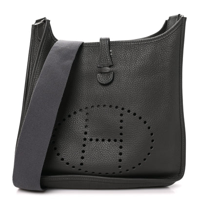 Hermes Taurillon Clemence Evelyne III PM Graphite 1 of 10