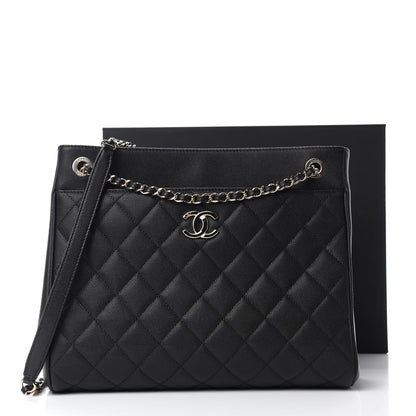 Chanel Caviar Quilted In Out Flap Shopping Tote Black 12 of 12