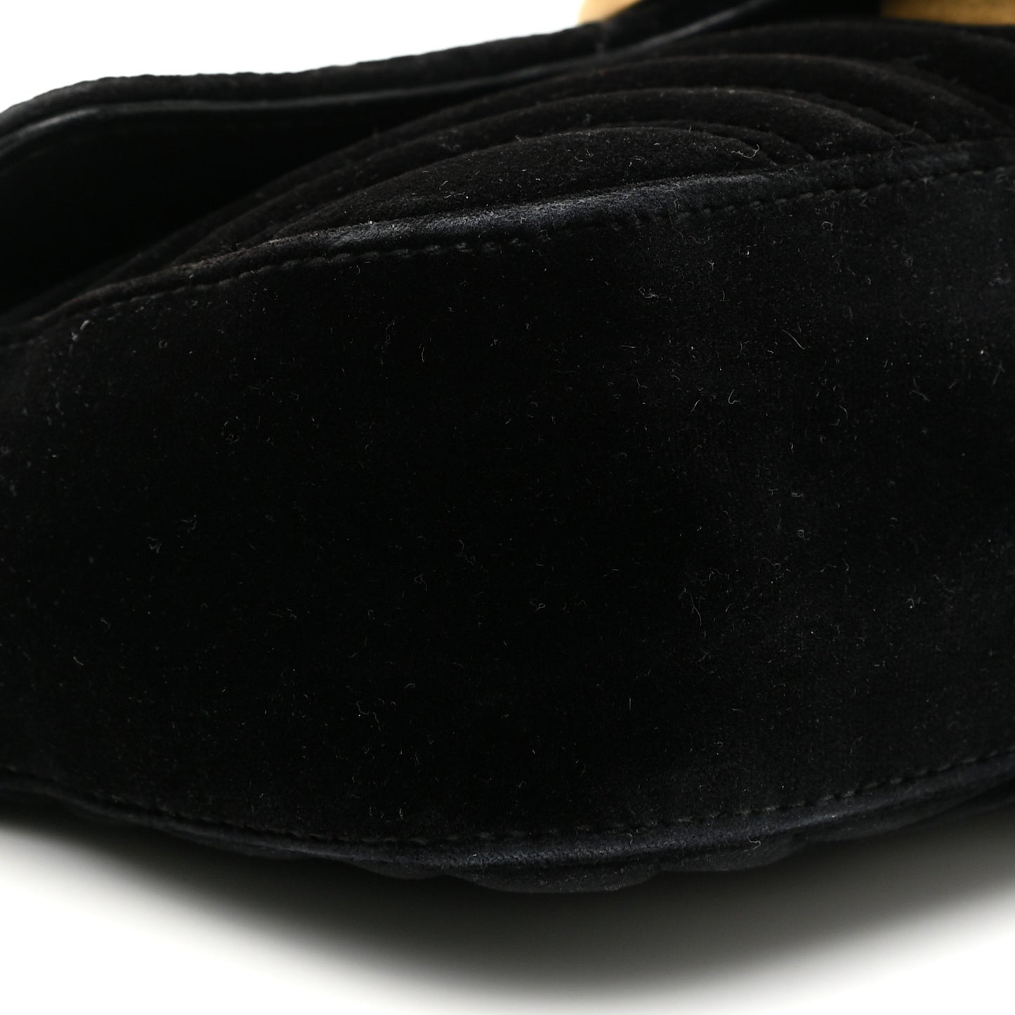 Velvet Matelasse Mini GG Marmont Shoulder Bag Black