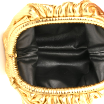 Bottega Veneta Metallic Bark Calfskin The Mini Pouch Gold 5 of 11