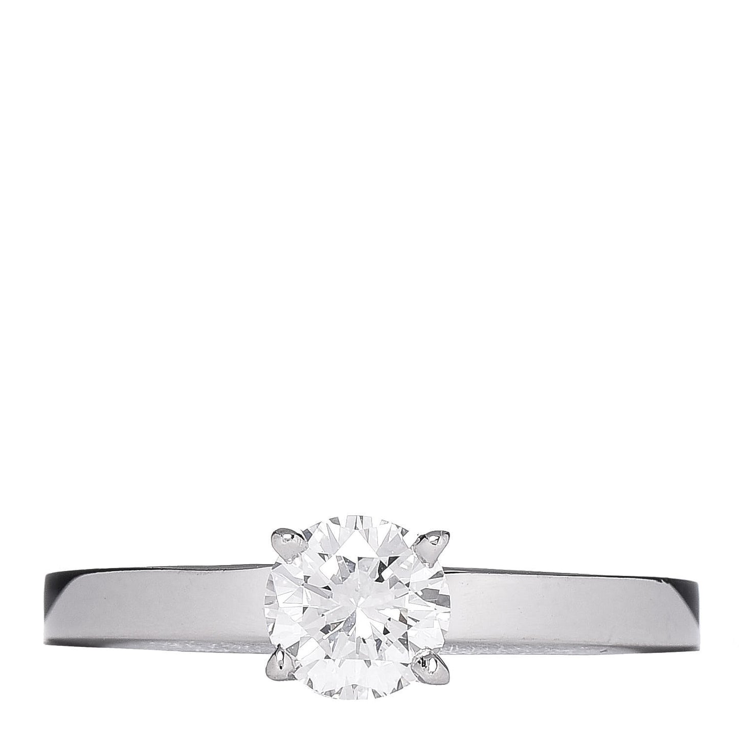 Platinum .53ct Diamond Solitaire Engagement Ring 48 4.5