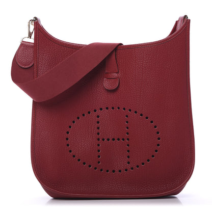 Hermes Togo Evelyne GM Rouge H 1 of 12