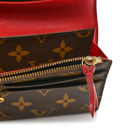 Louis Vuitton Monogram Emilie Wallet Red 8 of 14