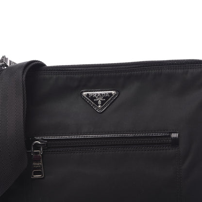 Prada Nylon Vela Flat Messenger Bag Black 8 of 8
