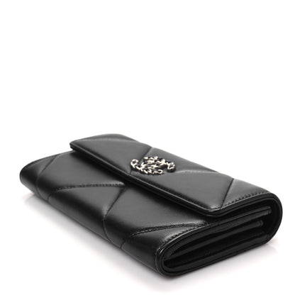 Chanel Lambskin Quilted Chanel 19 Flap Wallet Black 8 of 8