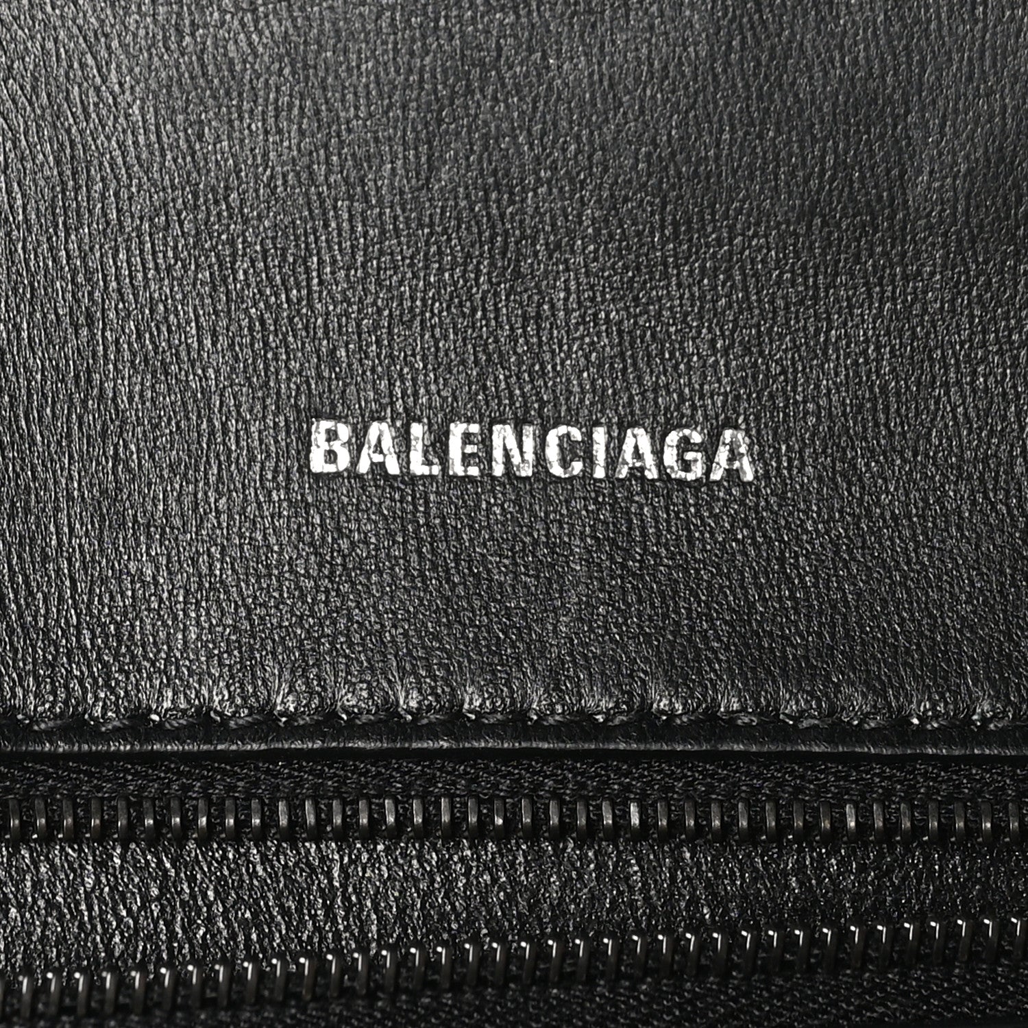 Balenciaga Matte Calfskin Snake Embossed Tonal B Small Hourglass Top Handle Bag Black 6 of 10