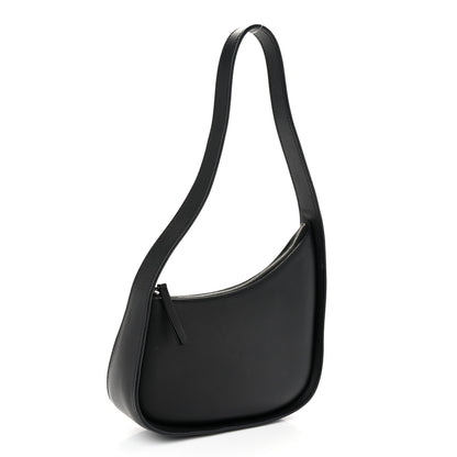 The Row Smooth Calfskin Half Moon Shoulder Bag Black 3 of 9