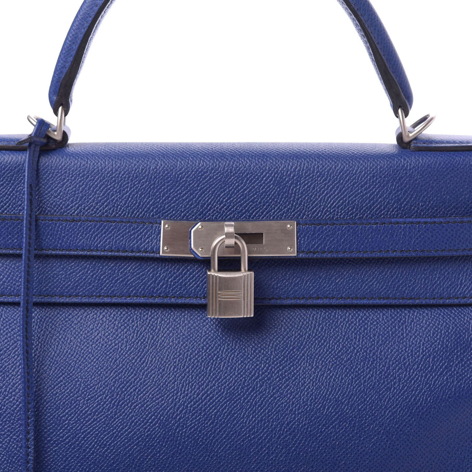 Hermes Epsom Horseshoe Kelly Retourne 32 Bleu Electrique Black 11 of 11