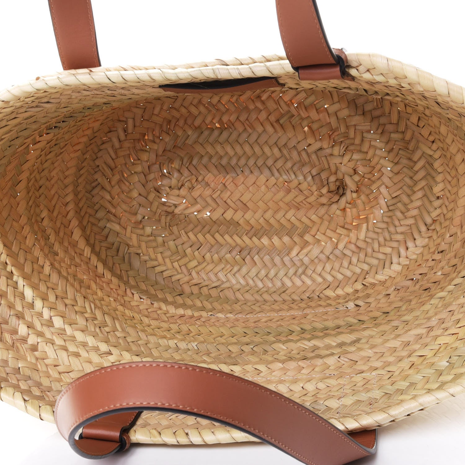 Loewe X MY NEIGHBOR TOTORO Raffia Dust Bunnies Basket Tote Bag Black Tan 4 of 4