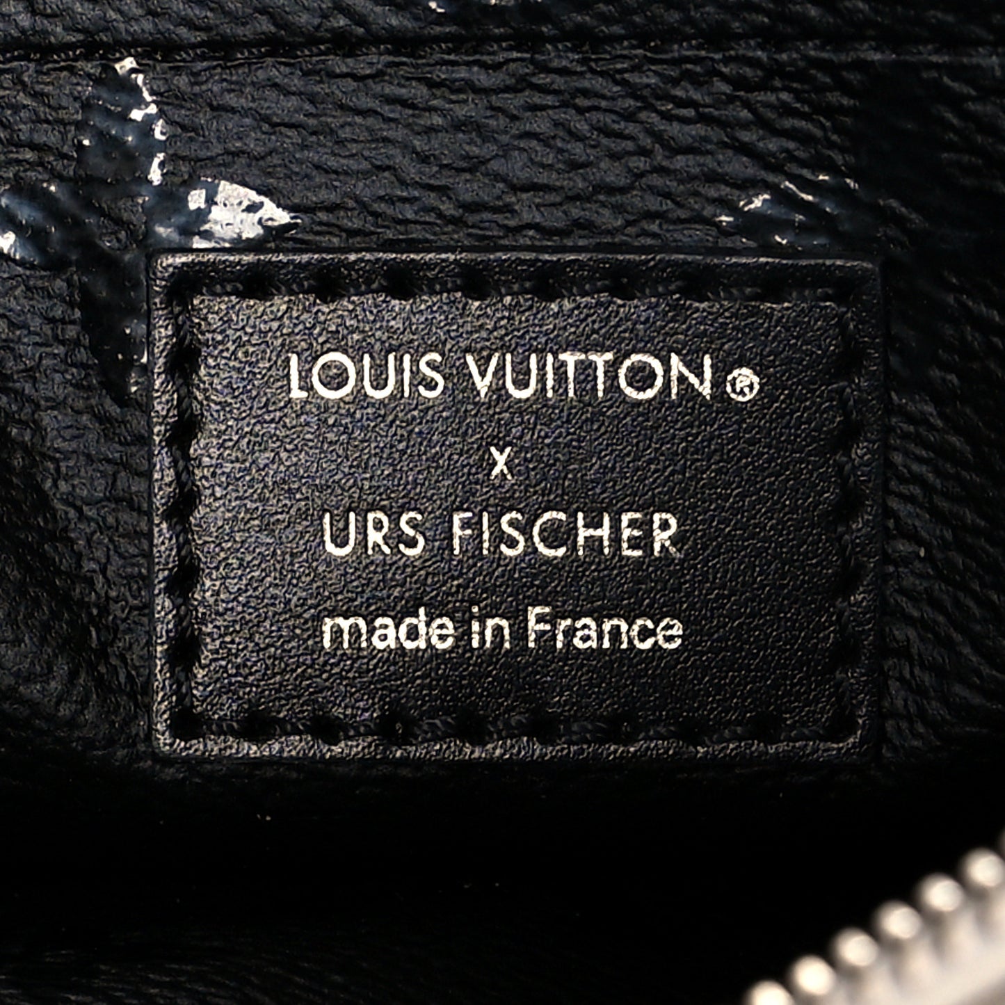 X UF Tufted Monogram Pochette Accessories White Black