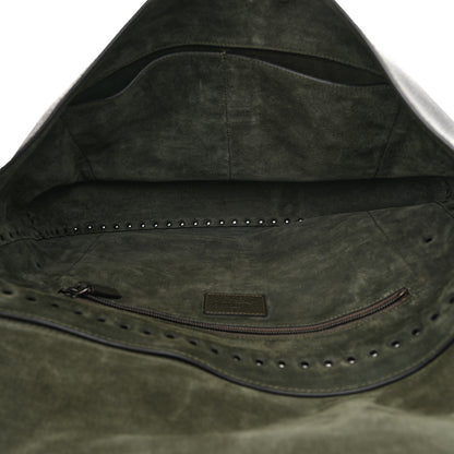 Valentino Garavani Pebbled Calfskin Rockstud Messenger Green 5 of 9
