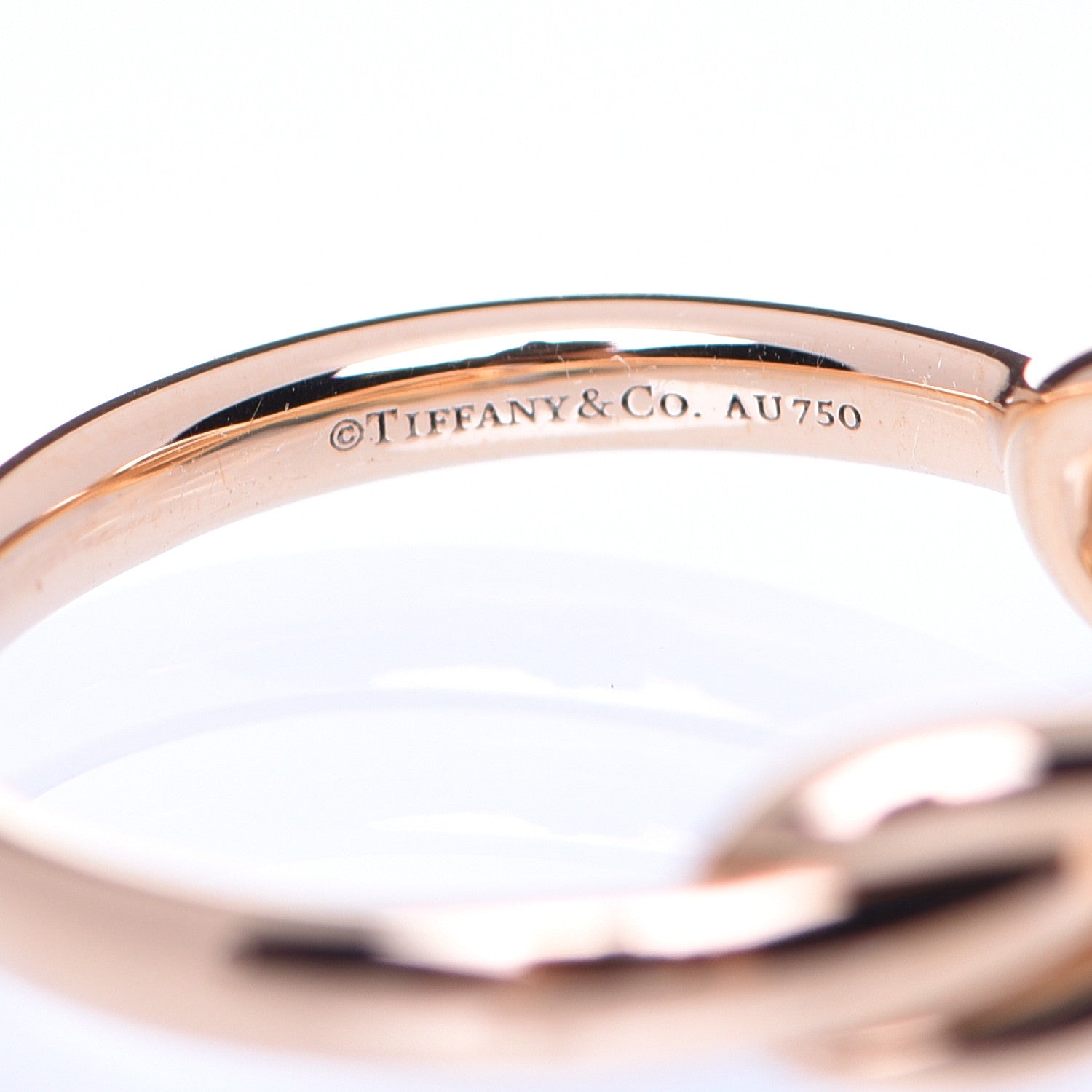 Tiffany 18K Rose Gold Infinity Ring 52 6 4 of 5