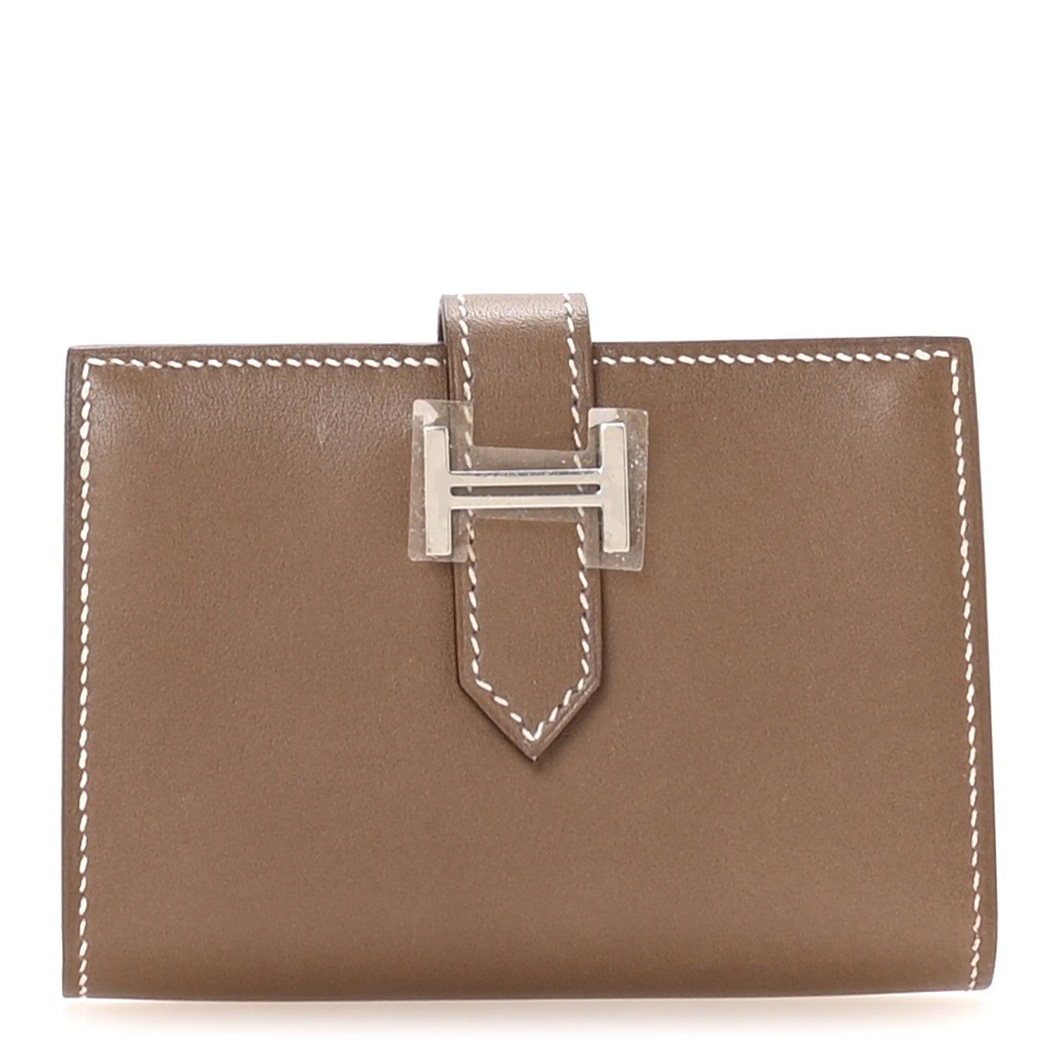 Hermes Swift Bearn Card Holder Wallet Etoupe 1 of 8