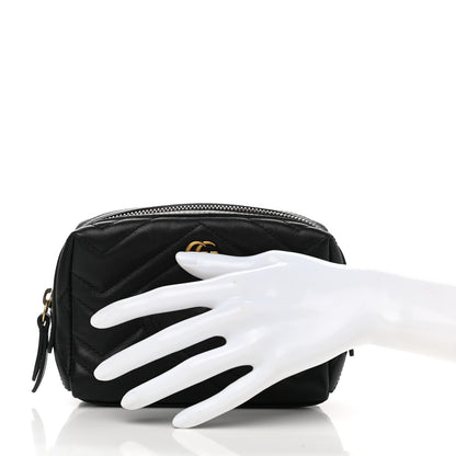Gucci Calfskin Matelasse GG Marmont Cosmetic Case Black 2 of 8