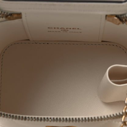 Chanel Lambskin Quilted Mini Vanity Case With Chain White 4 of 12