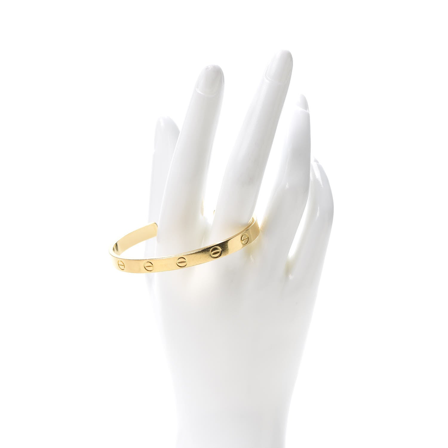 Cartier 18K Yellow Gold LOVE Cuff Bracelet 17 2 of 4