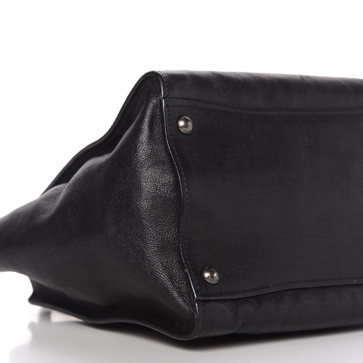 Prada Glace Calf Twin Pocket Tote Black 6 of 14