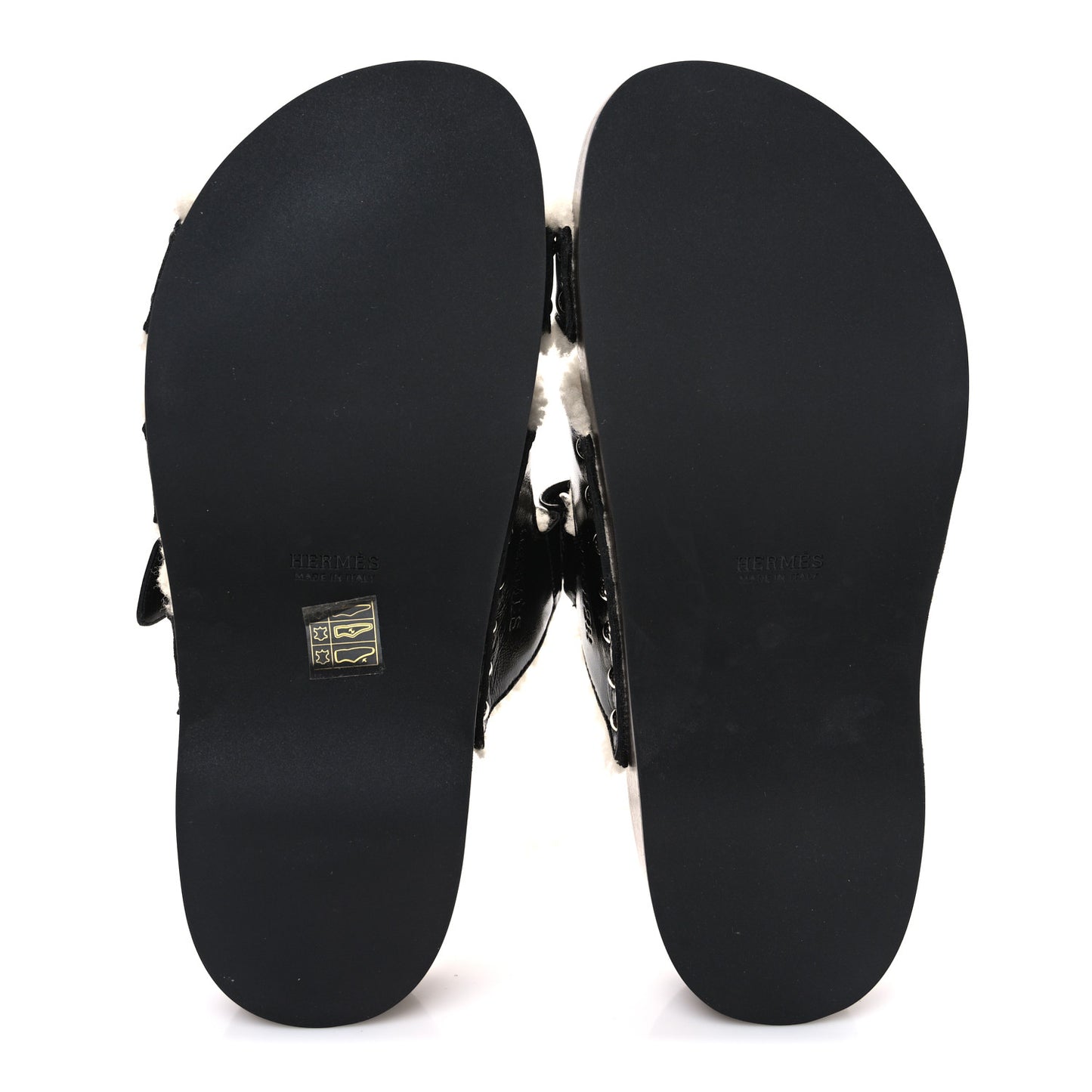 Glazed Nappa Shearling Womens Kos Clog 40 Black Ecru