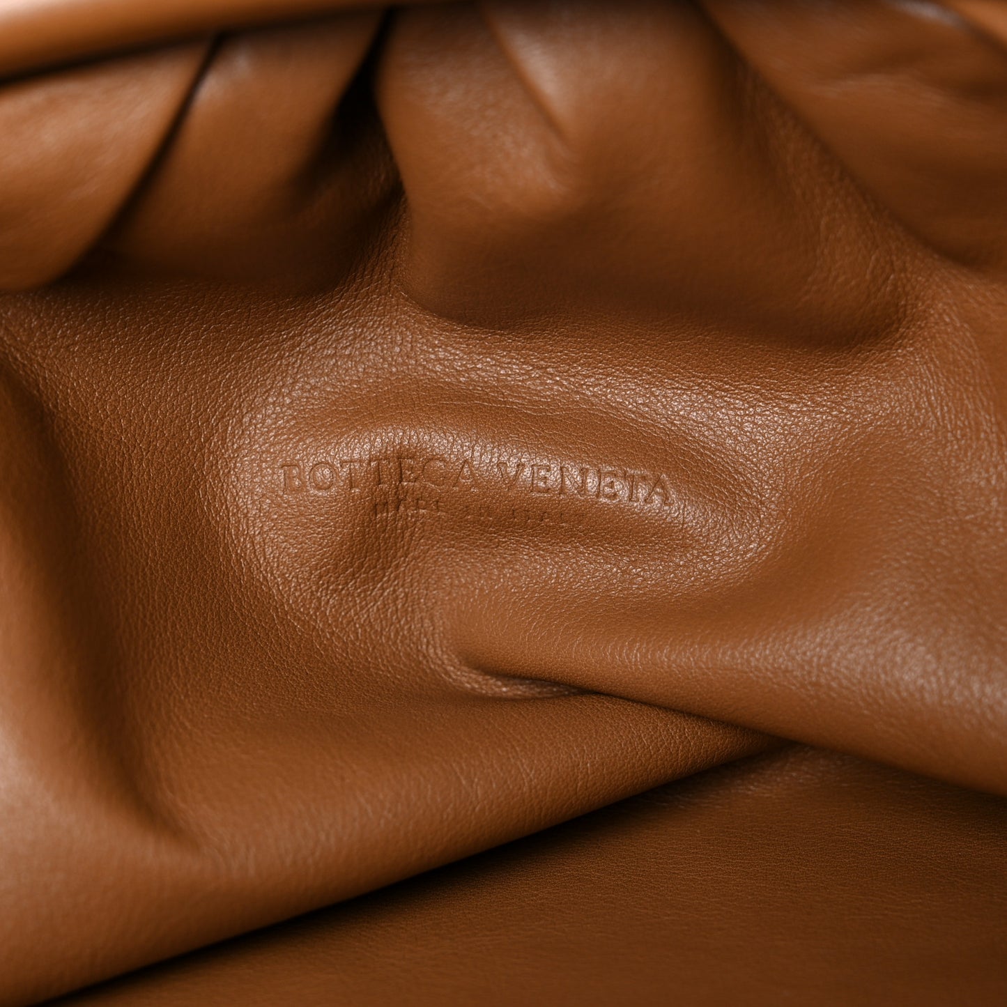 Smooth Butter Calf The Pouch Oversized Clutch Cammello