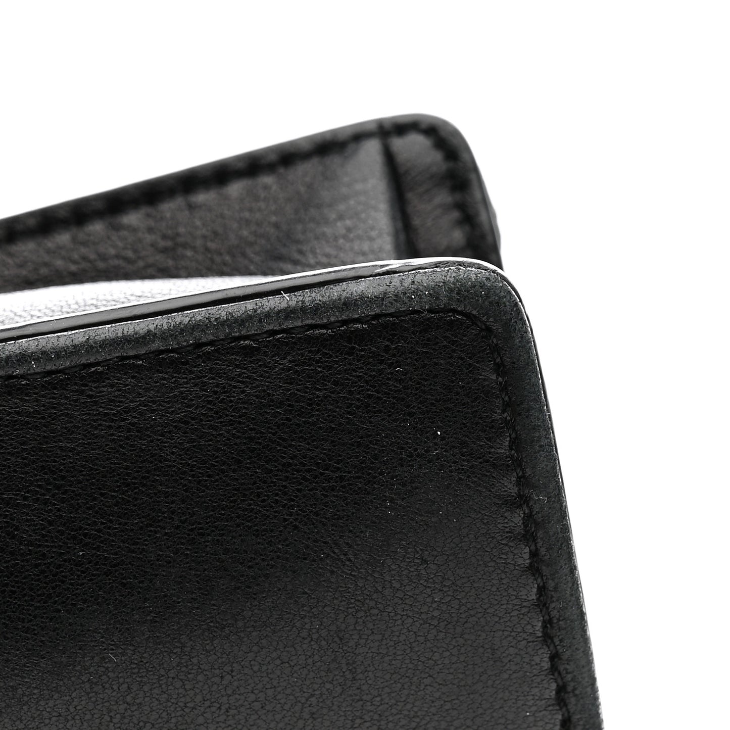 Lambskin Quilted Monogram Gaby Chain Bag Black