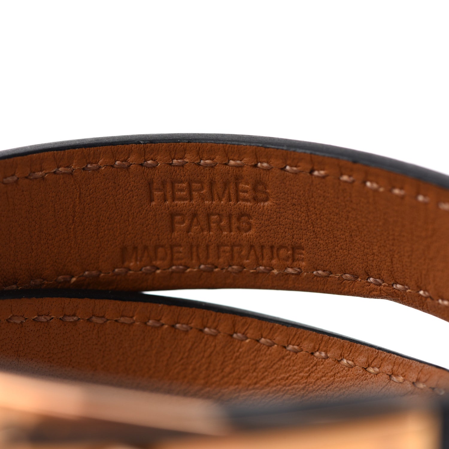 Hermes Chamonix Kelly Double Tour Bracelet S Black 4 of 5