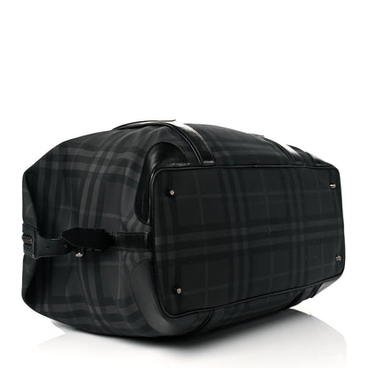 Burberry Nylon Smoked Check Weekend Duffle Bag Black 4 of 18