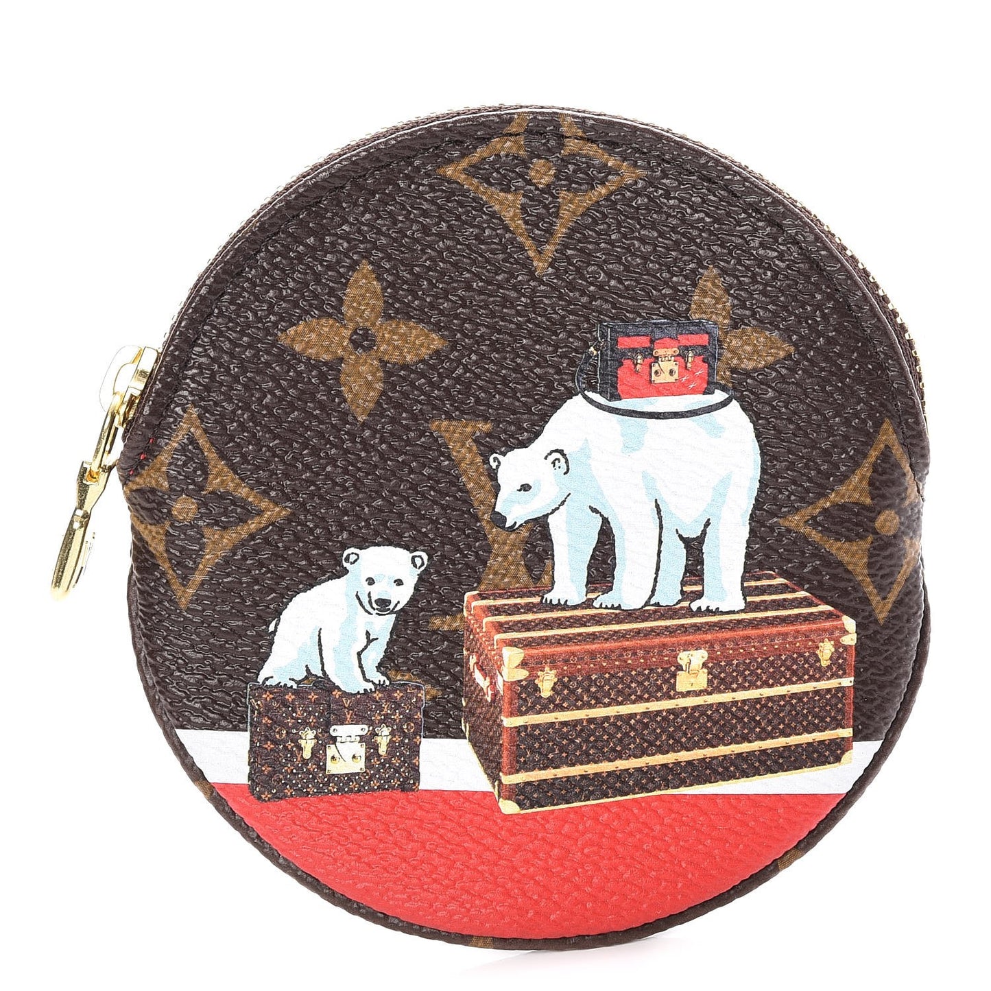 Monogram 2017 Christmas Animation Round Coin Purse