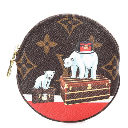 Louis Vuitton Monogram 2017 Christmas Animation Round Coin Purse 1 of 7