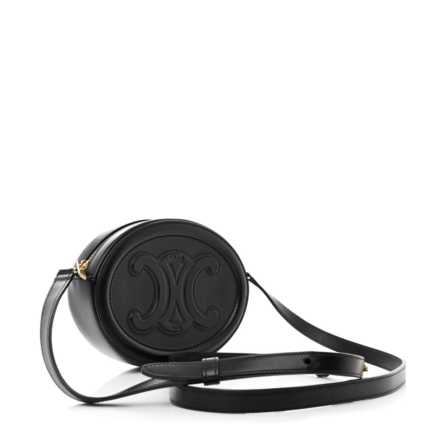 Smooth Calfskin Cuir Triomphe Oval Bag Black