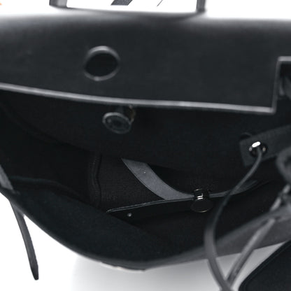 Hermes Military Toile Vache Hunter Herbag a Dos Zip Retourne Backpack Black 6 of 19