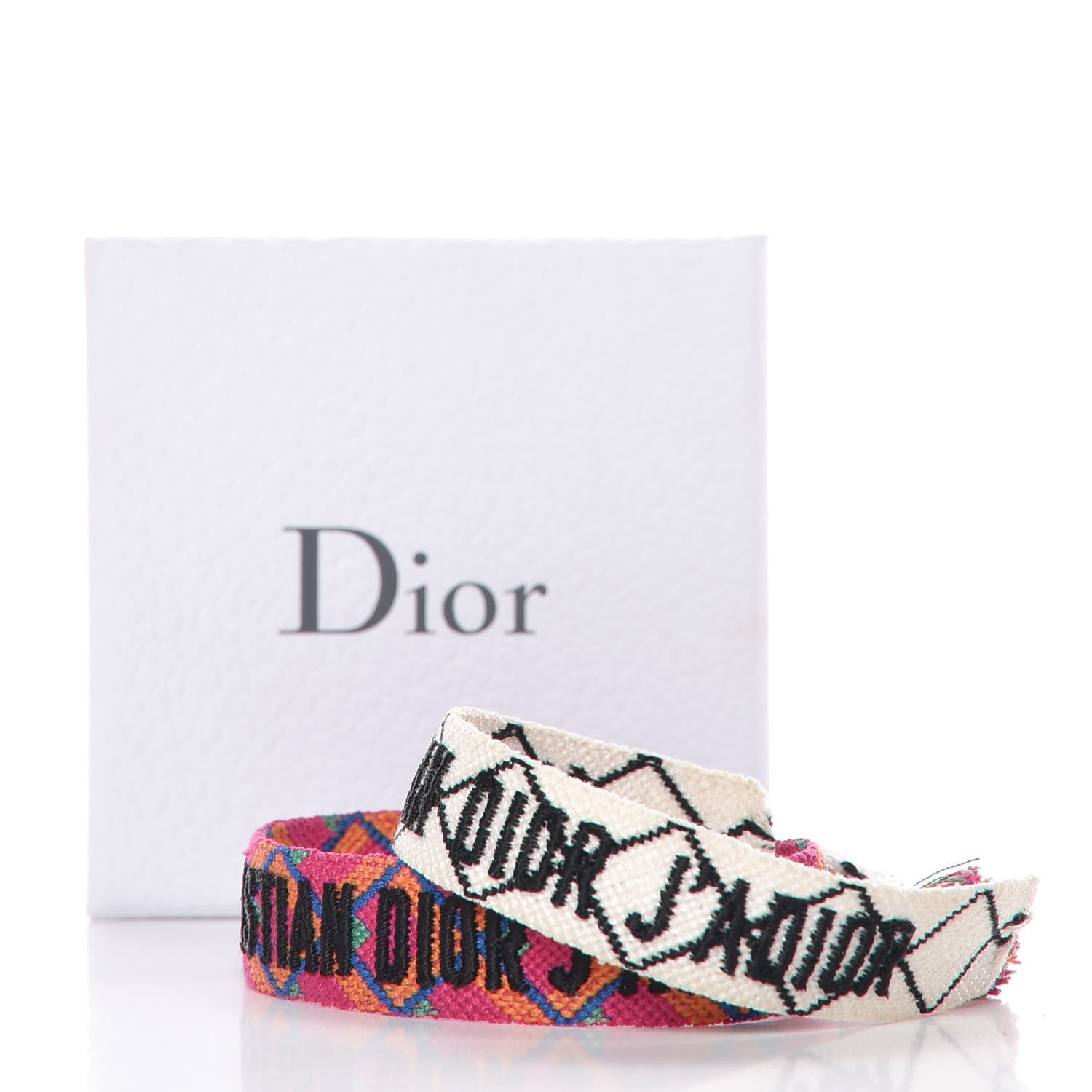 Christian Dior Woven Cotton J'Adior Friendship Bracelet Set 4 of 4