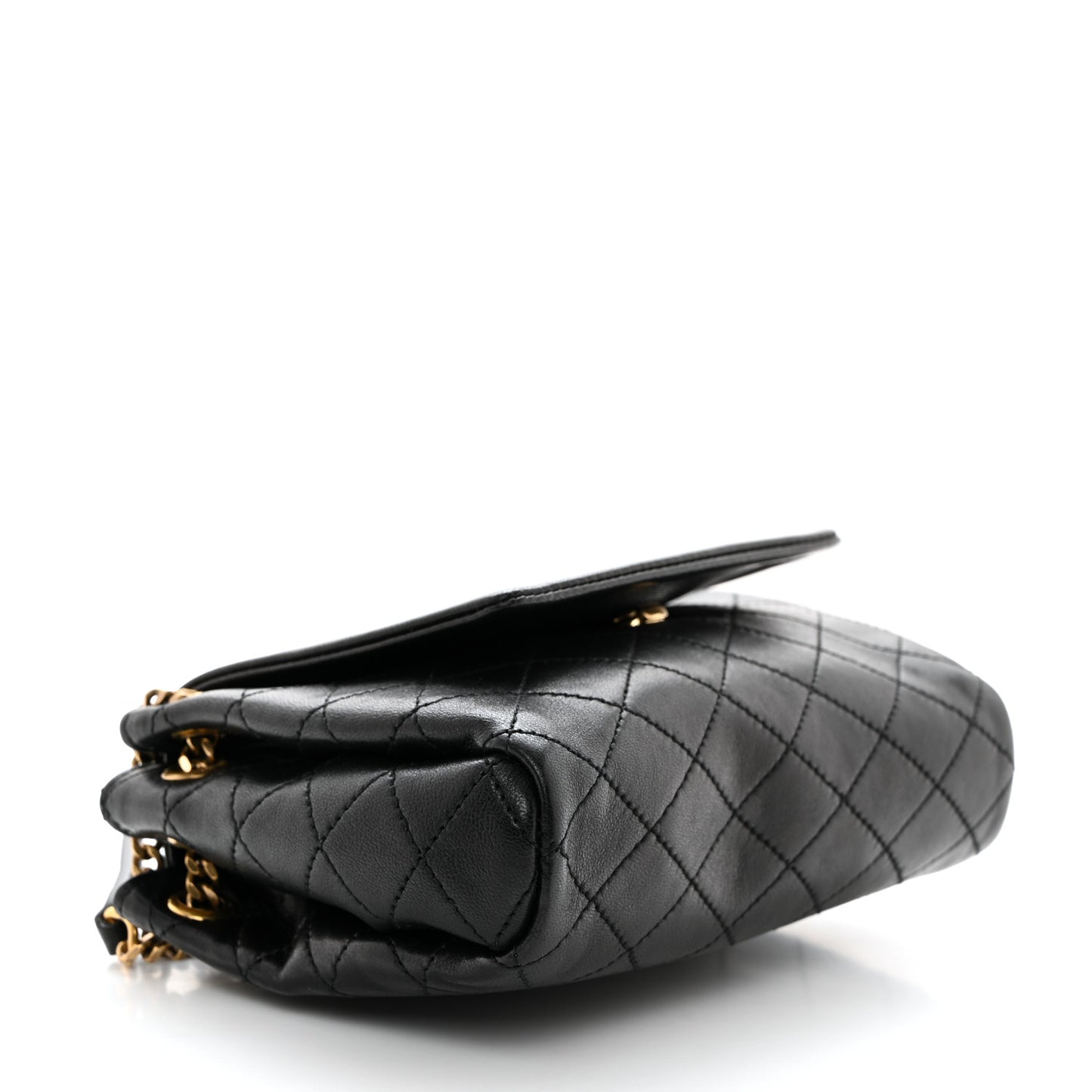Lambskin Quilted Monogram Mini Nolita Black
