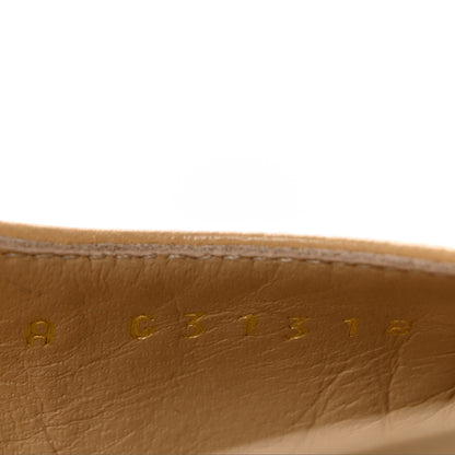 Chanel Goatskin Grosgrain Cap Toe CC Slingback Pumps 38 Beige Black 9 of 10
