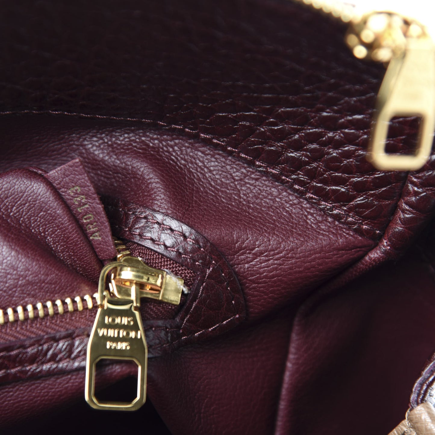 Monogram Ostrich Lizard Majestueux PM Bordeaux