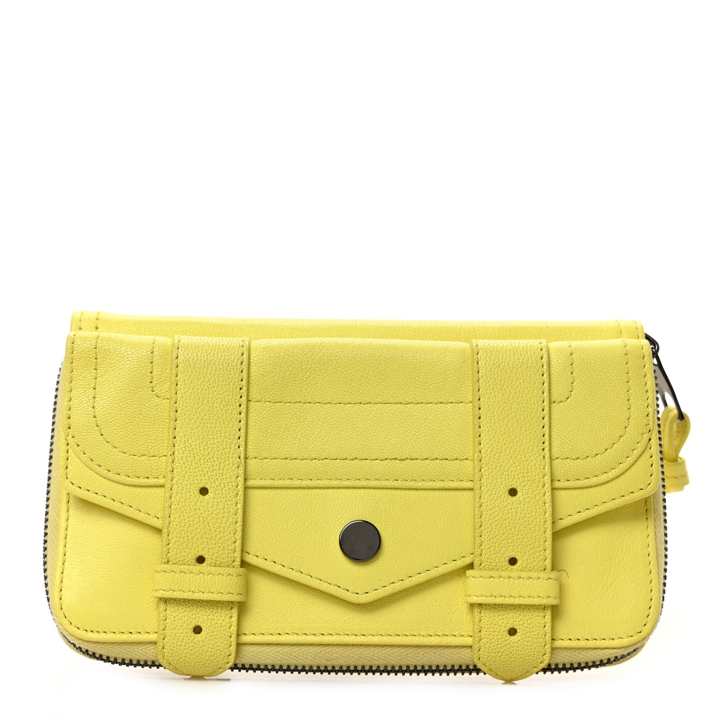 Lambskin PS1 Large Zip Around Wallet Yellow
