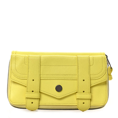 Proenza Schouler Lambskin PS1 Large Zip Around Wallet Yellow 1 of 6