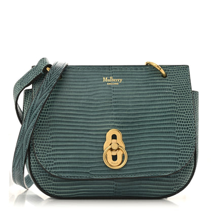 Mulberry Lizard Embossed Calfskin Mini Amberley Satchel Frozen 1 of 12