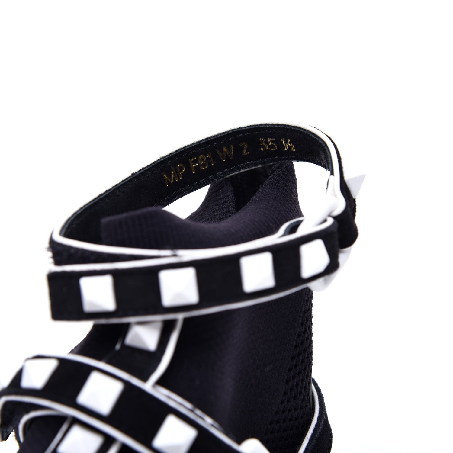 Valentino Garavani Body Tech Knit Free Rockstud Sock High Top Sneakers 35.5 Black White 8 of 9