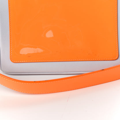 Christian Dior Patent Smooth Calfskin Mini Be Dior Flap Orange Light Blue 13 of 20