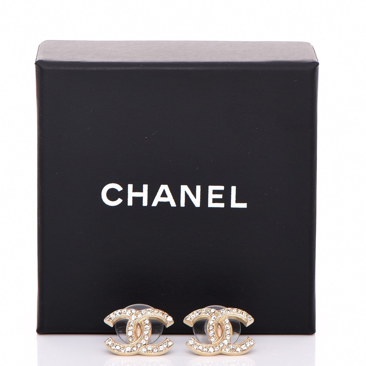 Crystal CC Earrings Gold