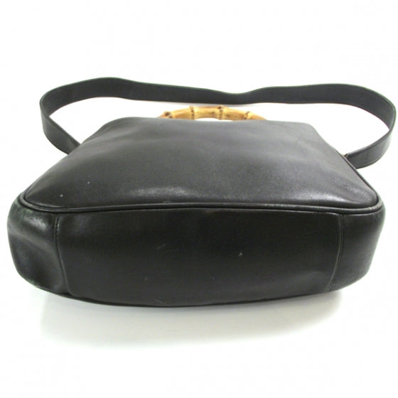 Gucci Leather Bamboo Top Handle Tote Black 4 of 10