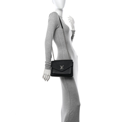 Louis Vuitton Soft Calfskin My Lockme Chain Bag BB Black 2 of 16