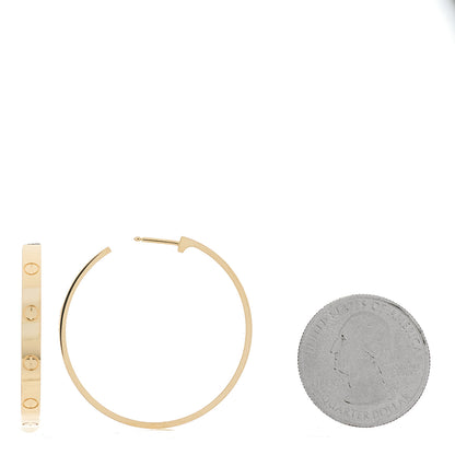 Cartier 18K Yellow Gold Large LOVE Hoop Earrings 2 of 5