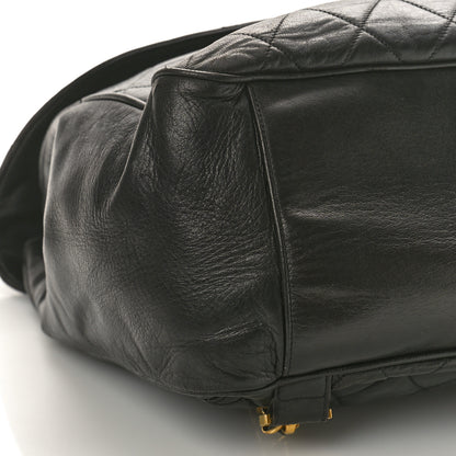 Chanel Lambskin Quilted Tassel Drawstring Backpack Black 9 of 11