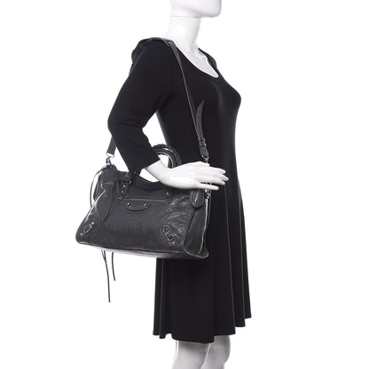 Balenciaga Agneau Classic Silver Hardware City Gris Fossile 2 of 14