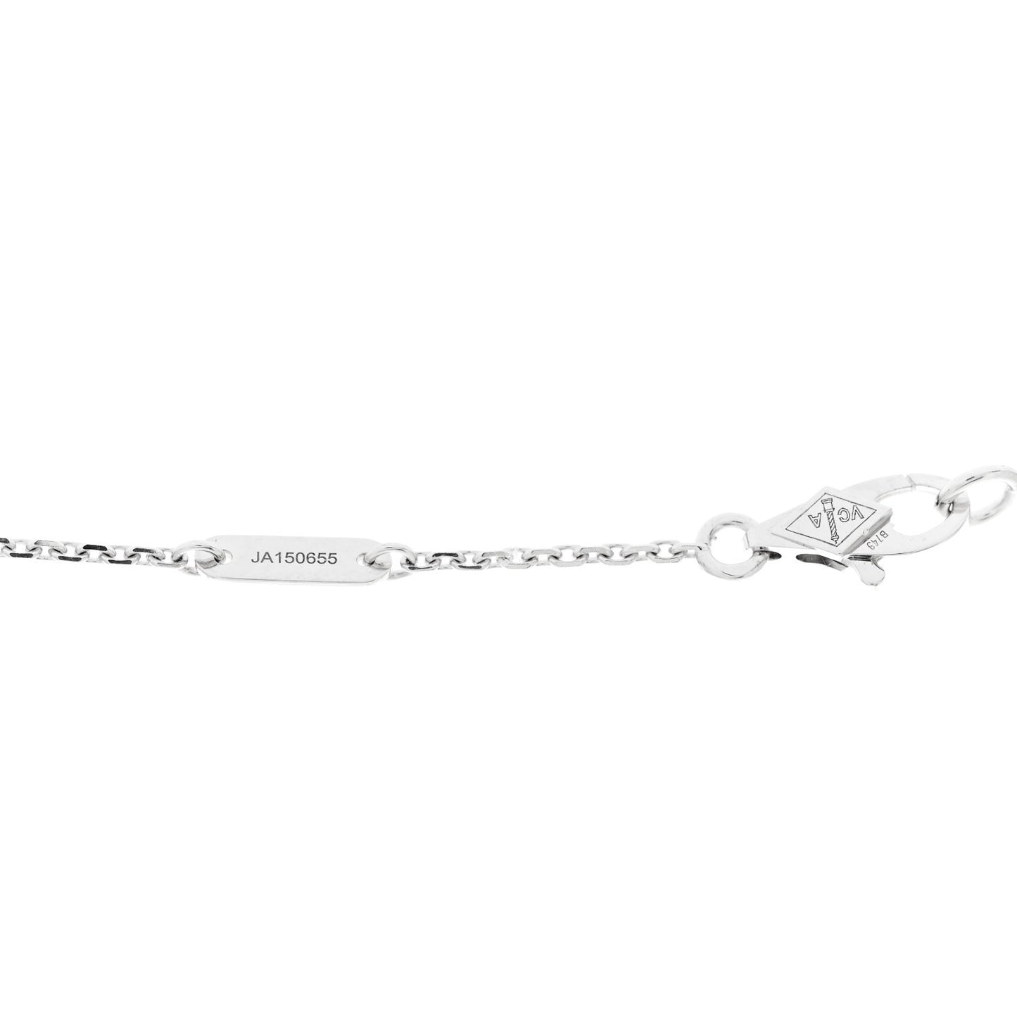 18K White Gold Diamond Mini Frivole Pendant Necklace