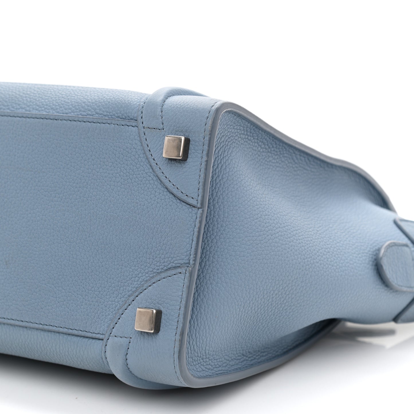 Drummed Calfskin Micro Luggage Slate