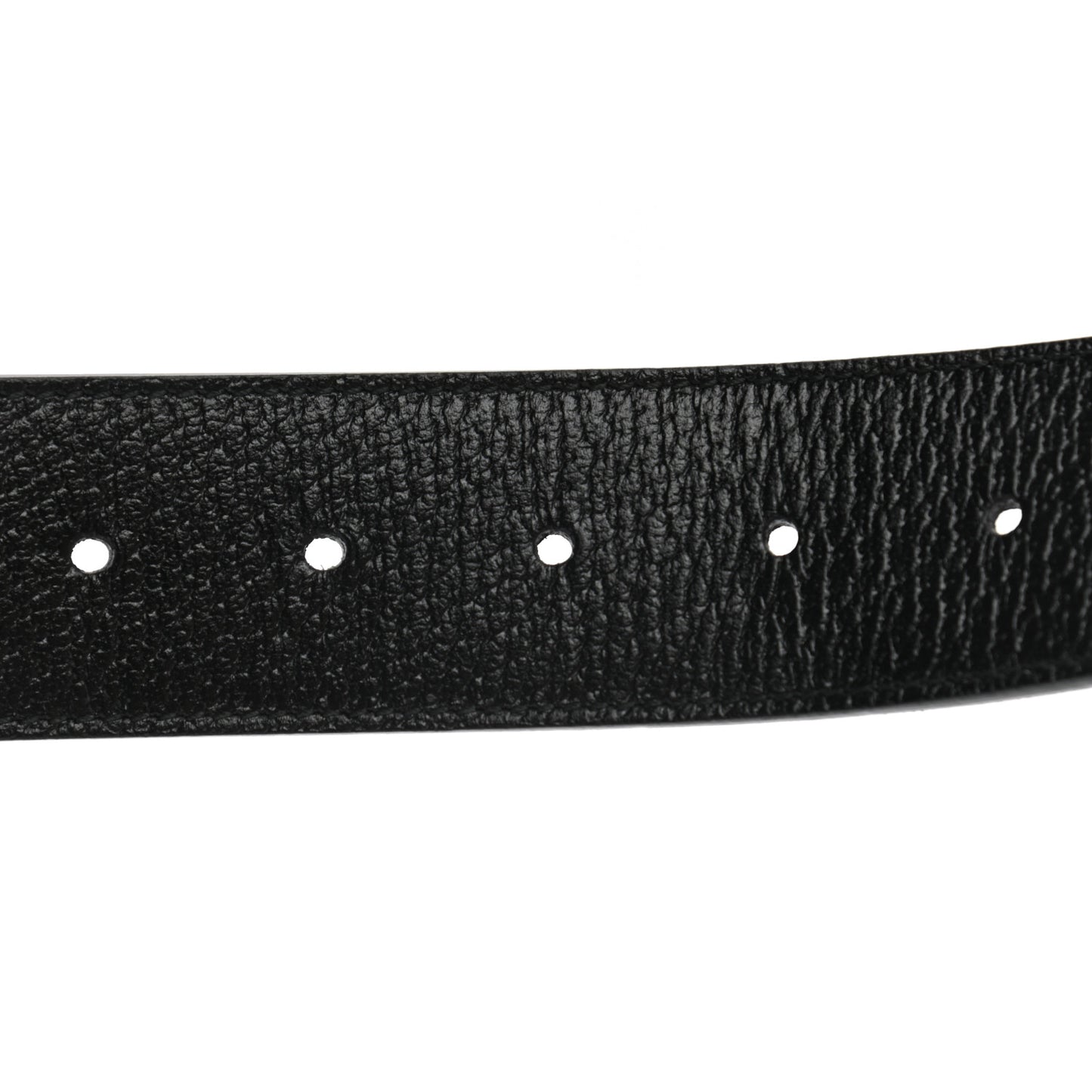 Textured Dollar Calfskin Nickel Double G 40mm Belt 100 40 Black