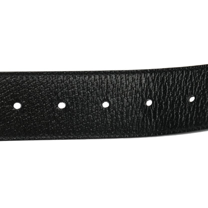 Gucci Textured Dollar Calfskin Nickel Double G 40mm Belt 100 40 Black 4 of 7